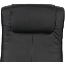 Mendler Relaxsessel N44 Kunstleder 80 x 100 x 80 cm Schwarz mit Hocker