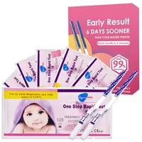 50 x Schwangerschaftstest Frühtest 10miu/ml, Ultra Frühtest Schwangerschaft HCG, Früherkennung Teststreifen Schwangerschaft, Klare & Leicht Lesbare Ergebnisse