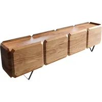 DeLife Lowboard Kiano 220 cm Akazie Natur 4 Türen