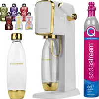Sodastream Wassersprudler Art Weiß Gold mit Flasche CO2 Zylinder Bolero - Weiß