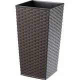 Kadax Rattan Blumentopf, Pflanzkübel Mit Einlage, 40 Cm, Mokka