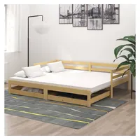 VidaXL Ausziehbares Tagesbett 2x(90x200) cm Massivholz Kiefer