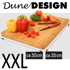 Dune Design DuneDesign XL Schneidebrett aus Bambus 50 x 35 x 3 cm extra Dick