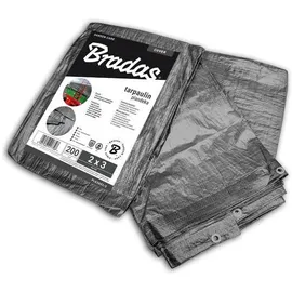 Bradas Abdeckplane Polyethylen 6 x 8 m grau