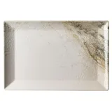 Ritzenhoff & Breker Servierplatte B 30 cm AREZZO, Weiß - Braun - 30 x 20 cm - Steinzeug