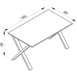 VCM Xona 140 x 76 x 76 cm mehrfarbig