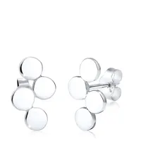 Elli Ohrstecker Kreis Geo Minimal Silber 925 Sterling 1
