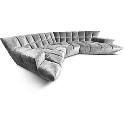 Bretz Bigsofa Cloud 7 Stoff Silber