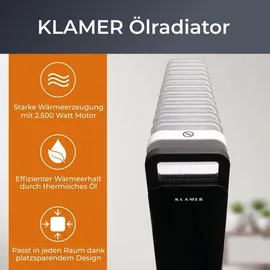 Klamer Ölradiator 2500 W Weiß