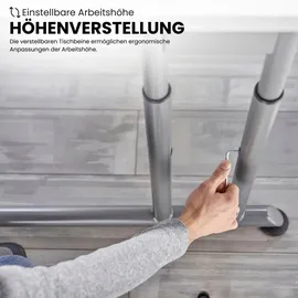 bümö Schreibtisch Z-Serie Graphit / Silber
