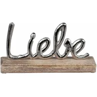 Formano Schriftzug Liebe 13x23cm Alu - Mango - Holz