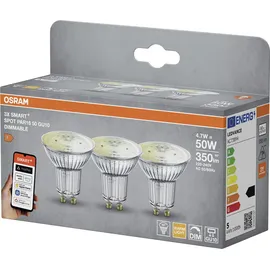 Osram Ledvance LED Leuchtmittel Smart PAR16 GU10 4,7 W warmweiß dimmbar 3er Pack