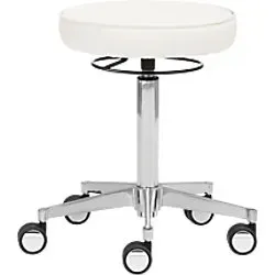 mayer sitzmöbel 1295 Drehhocker Stoff Weiß 480 x 480 x 725 mm