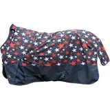 HKM Norwich- 600D mit glattem Futter Highneckdecke, Blau Mit Sternenmuster, 135