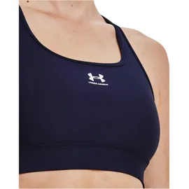 Under Armour HeatGear Armour Mid unwattierter Sport-BH Damen 410 midnight navy/white XS