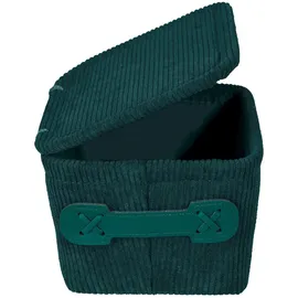 Wenko Badkorb Anela mit Deckel 19 x 10 x 14 cm dunkelgrün