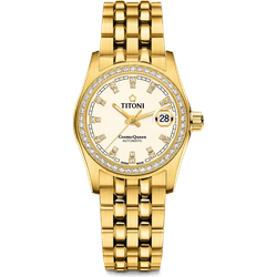 Titoni Damen Cosmo 729 G-DB-541 - silber,-,Gelbgold - 27mm