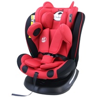 TWT I-SIZE Plus DELUXE RedBear Kindersitz mit 360 Grad drehbarem Isofix-System-BUF BOOF 0, 36 kg