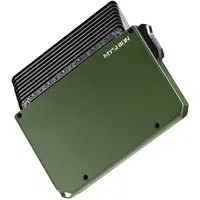 MYSHION Kartenetui Herren I Kartenhalter Herren I Kreditkartenetui Geldbeutel Herren für 8 Karten I Slim Wallet mit Geldklammer I Geldbörse Herren I Portmonee Herren I RFID Schutz I Green