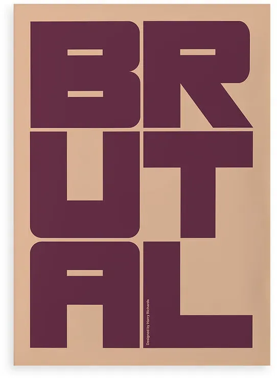 Paper Collective - Brutal Poster, 30 x 40 cm