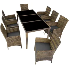 Tectake Monaco Set 9-tlg. natur