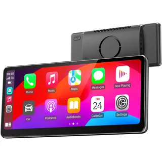MINIX 2025 Vollständig Laminierter Bildschirm 60fps Tragbares Wireless CarPlay Autoradio 8,9 Zoll 1920 * 720 HD Touchscreen für CarPlay & Android Auto Autoradio Empfänger Unterstützt Lenkradsteuerung