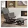 vidaXL Schaukelsessel mit Hocker Stoff 70 x 90 x 80 cm Dunkelgrau