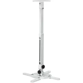 Hama 00220880 Beamer-Deckenhalterung Höhenverstellbar, Schwenkbar, Neigbar Boden-/Deckenabstand (max.): 635 mm Weiß