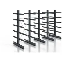 Stier Kragarmregal schraubbar doppelseitig 4 Felder mit 5 Ebenen