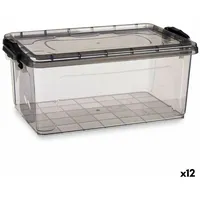 Kipit Aufbewahrungsbox demit Deckel anthrazit Kunststoff 13,7 l 27,5