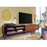 MASSIVMOEBEL24.DE TV-Board Sheesham 220x40x48 walnuss lackiert MALMÖ 2 #125