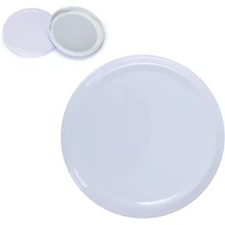 ARATERVIO 100 Stück Twist-Off Deckel Ersatzdeckel Schraubdeckel für Einmachgläser – 82mm, passend für 230/350/435/565ml Sturzgläser – Langlebig, Auslaufsicher, Perfekt (Weiß)