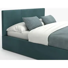 Muralo Polsterbett Stoffbett Bett mit Container Doppelbett Polsterbett mit Bettkasten Türkis