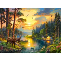Castorland Puzzle Forest River Sonnenuntergang - 3000 Teile Puzzle