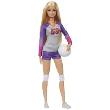 Barbie Made to Move - Volleyballspielerin-Puppe mit Trikot und Ball - 22 Gelenke