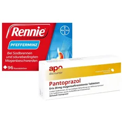 Rennie Pfefferminz gegen Sodbrennen Kautabletten + Pantoprazol E