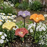 Blumen Bienentränke Für Den Garten, 4 Stück Insektentränke Bienenbar Wassertränke Mit Stecker, Vogeltränke Garten, Kreative Blüte Gartenstecker, für durstige Bestäuber