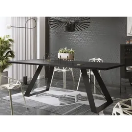 WFL GROUP Colter 140-240 x 76 x 80 cm schwarz
