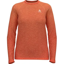 Odlo Damen T-shirt crew neck l/s ESSENTIA, living coral melange, L