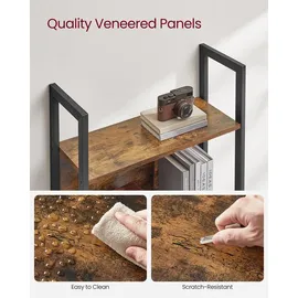 VASAGLE Bücherregal 62 x 24 x 165 cm Braun-Schwarz