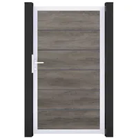 GROJA Tor 1-flg. Basicline Premium 100 cm x 180 cm Monument Oak Rahmen EV1
