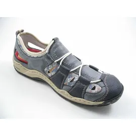 Rieker Damen Low-Top Sneaker L0561, Frauen Halbschuhe, lose Einlage,Turnschuhe,Laufschuhe,straßenschuhe,Strassenschuhe,blau (14),37 EU, / 4 UK