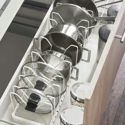 Yamazaki Home Kochtopf Deckelhalter Organizer Aufbewahrung für Topf und Deckel verstellbar weiß 03840