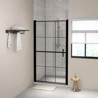 VidaXL Duschtür Hartglas 100 x 178 cm Schwarz