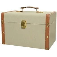 Kaemingk Deko Koffer Beige & Braun 28 x 18 cm - Kunststoff