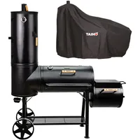 TAINO Chief 130kg Smoker Set Abdeckhaube Holzkohle-Grill Räucherofen