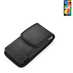 K-S-Trade Kameratasche für Google Pixel 5a, Holster Gürteltasche Holster Gürtel Tasche wasserabweisend Handy schwarz