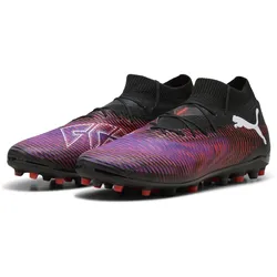 Fußballschuh PUMA "FUTURE 8 PRO MG Fußballschuhe Erwachsene", Gr. 45, schwarz, weiß glowing rot, Obermaterial: Synthetik, Textil; Futter: Synthetik, Textil; Innensohle: Textil; Laufsohle: Synthetik, Schuhe