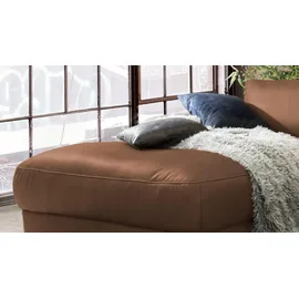 KAWOLA Ecksofa Lola Leder Recamiere links braun