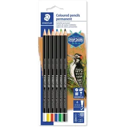 STAEDTLER Trockenmarker glasochrom permanent VE=6 Farben Blister